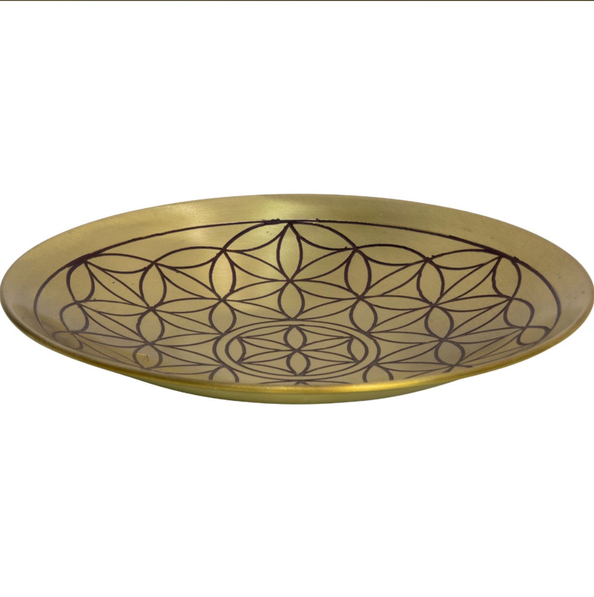 Brass Flower of Life Offering Bowl