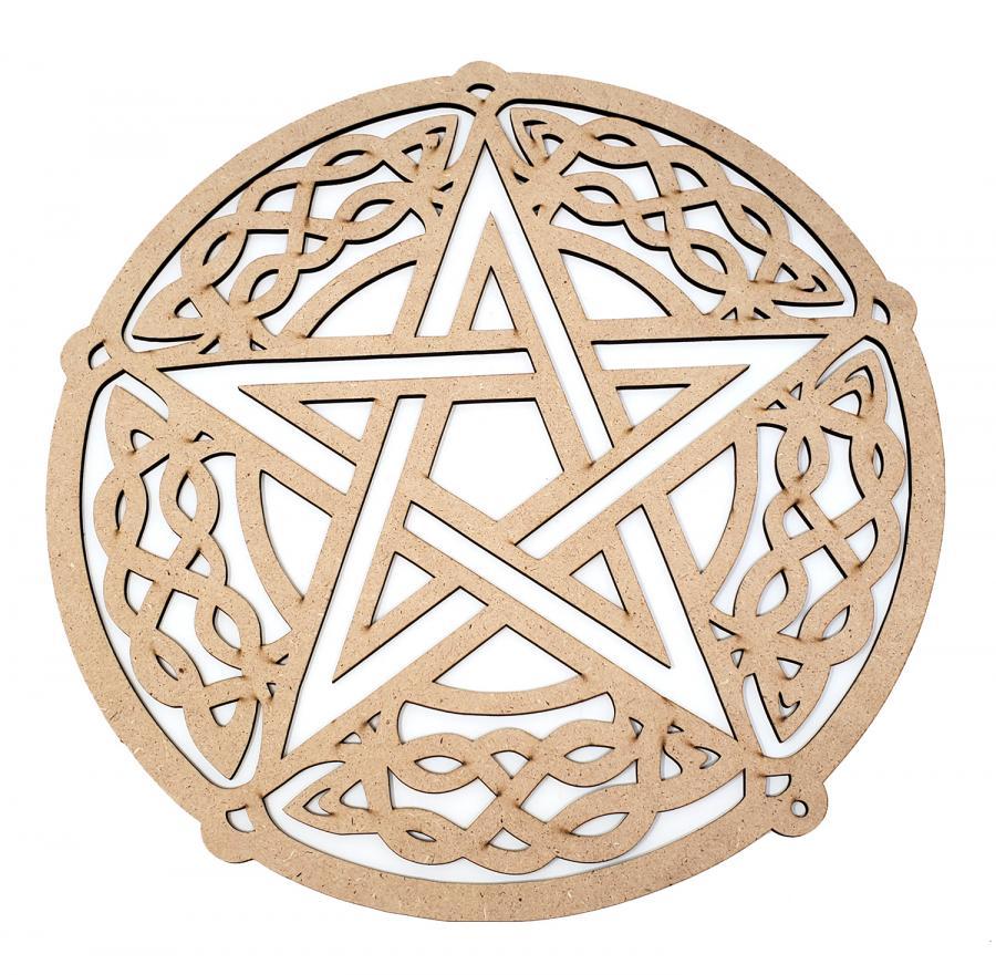 12" Laser Cut Pentagram Tile
