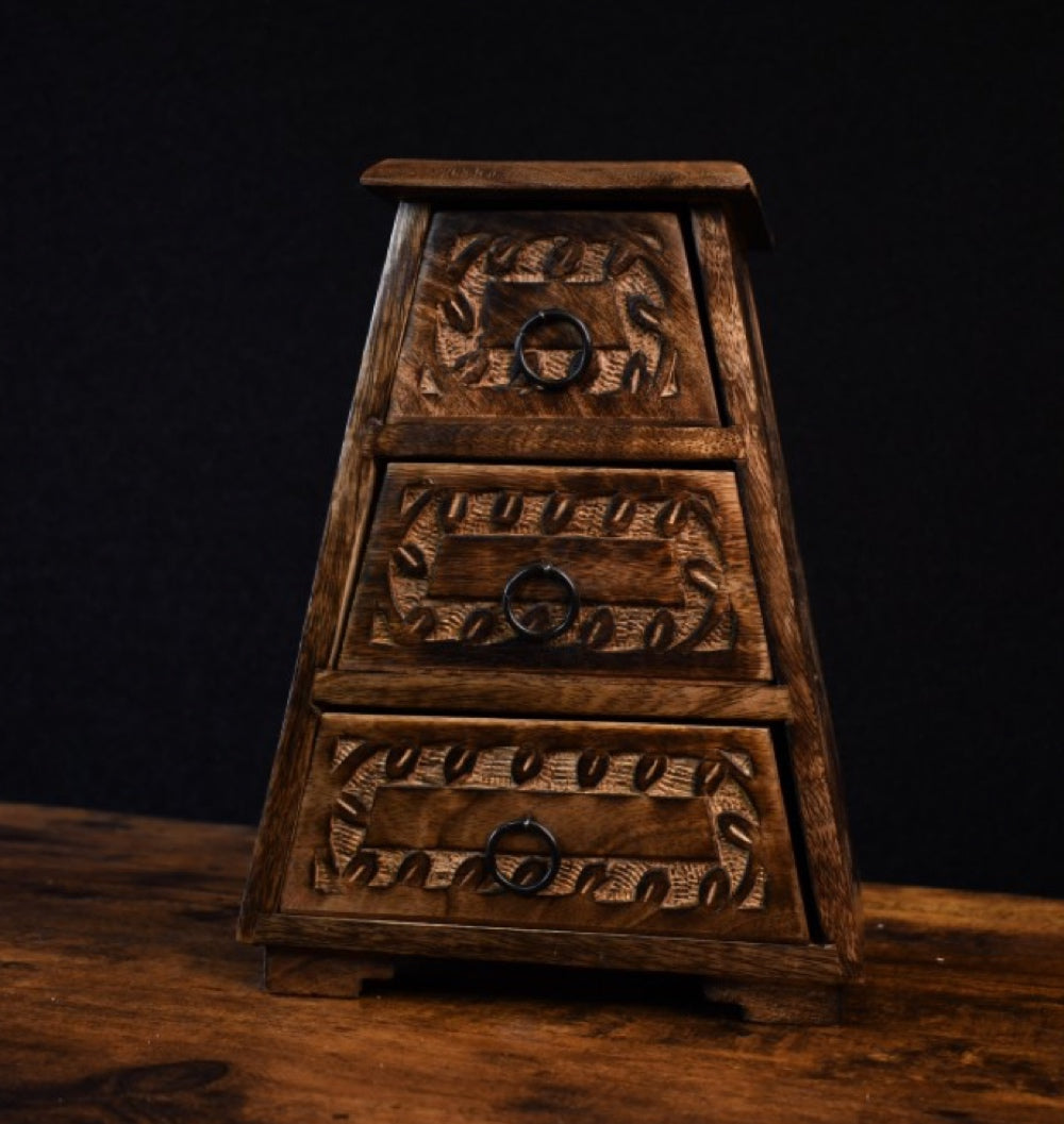 Triangular Chest with Three Drawers