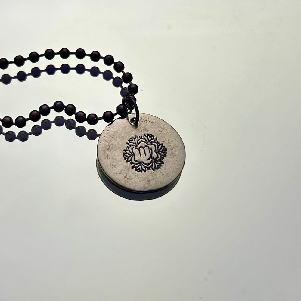Zodiac Necklace: Large Symbol Virgo