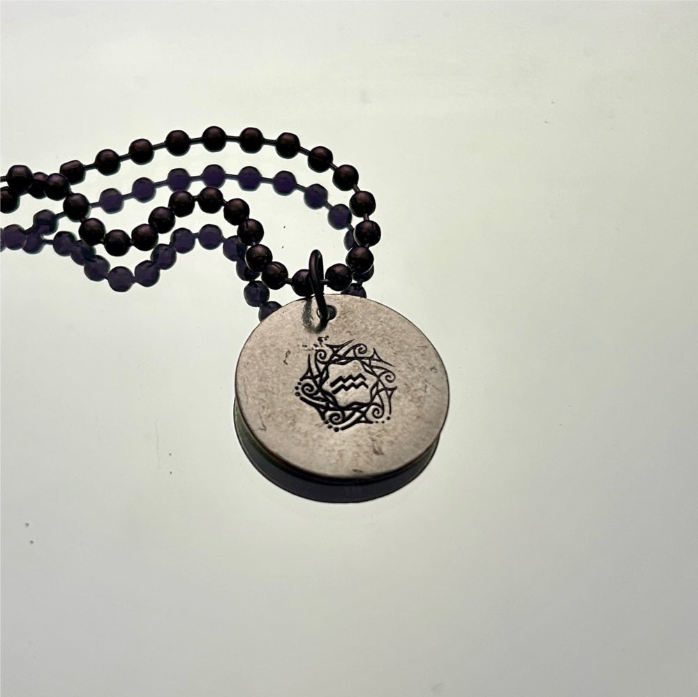Zodiac Necklace: Large Symbol Aquarius