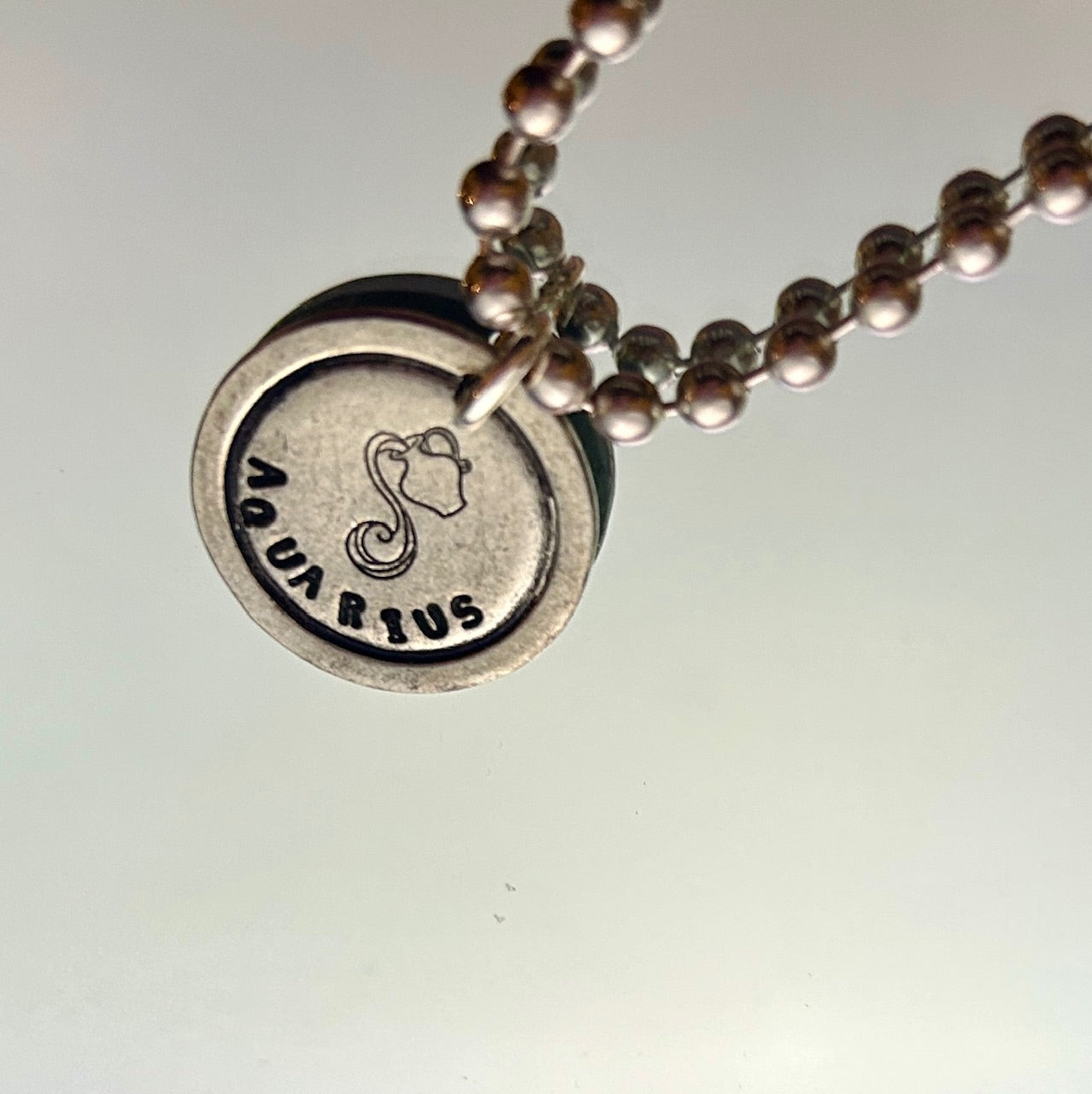 Zodiac Necklace: Chonky Pictoral Aquarius