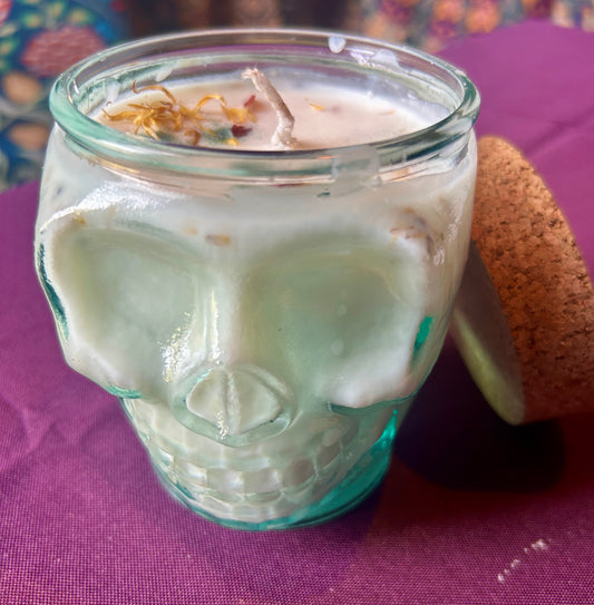 Sip & Pour Sugar Skull Candle SALE
