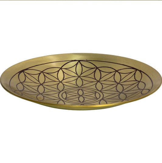 Brass Flower of Life Offering Bowl