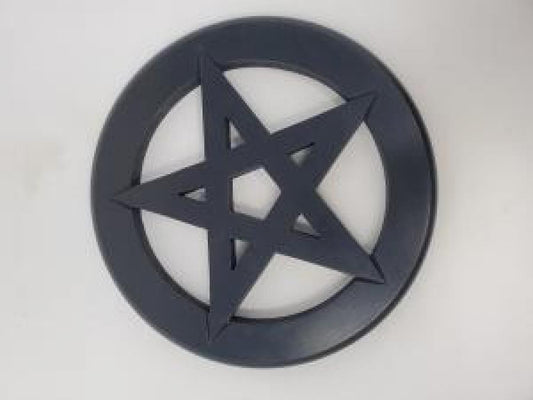 Black Pentagram Altar Plate