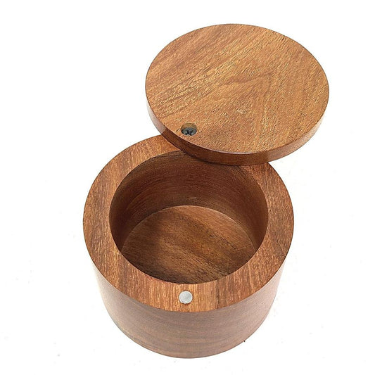Round Acacia Box