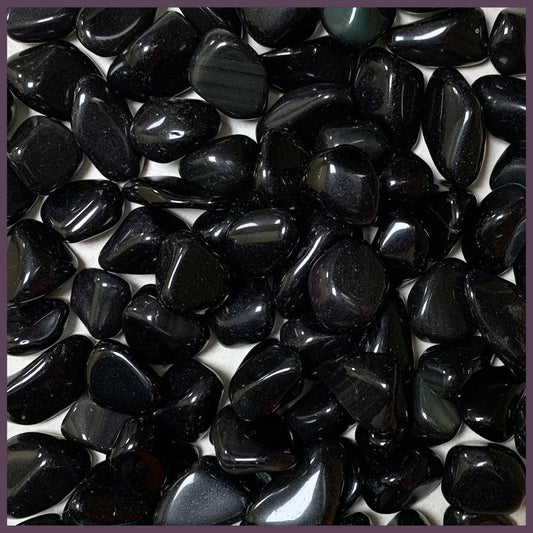 Rainbow Obsidean: Tumbled 1"