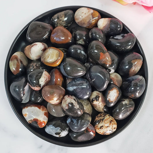 Black Sardonxy:Tumbled