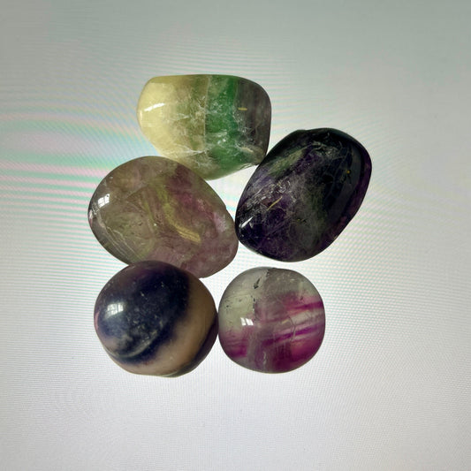 Mixed Fluorite: Tumbled 1"-13/4"