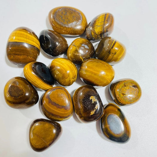 Golden Tiger Eye: Tumbled 3/4"=1"