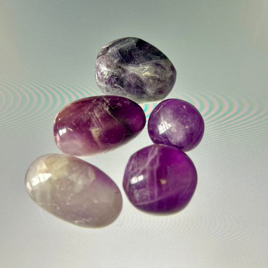 Purple Fluorite: Tumbled 1"-2"