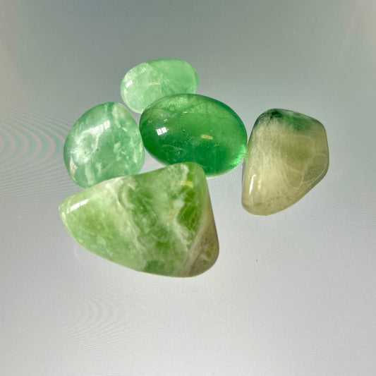 Green Fluorite: Tumbled 1"-2"