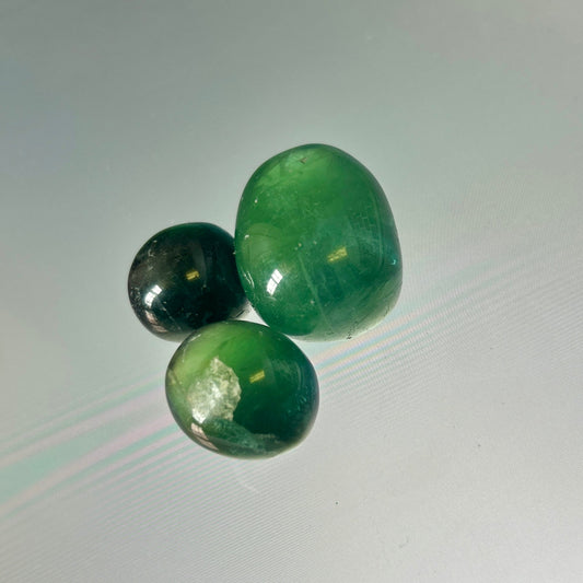 Blue Flourite: Tumbled 1"-1/2"