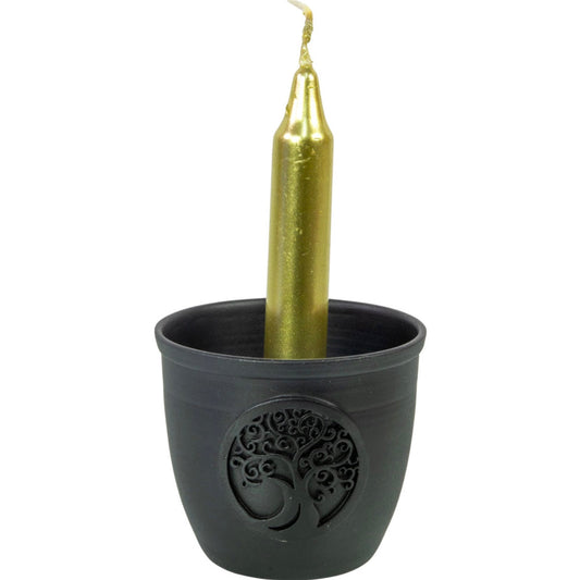 Mini Cauldron Style Candle Holder: Tree of Life