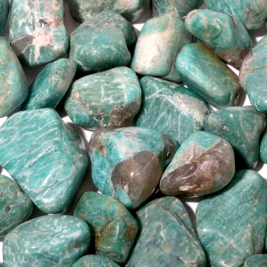 Amazonite: Tumbled Medium Grade A 1/2"-3/4"