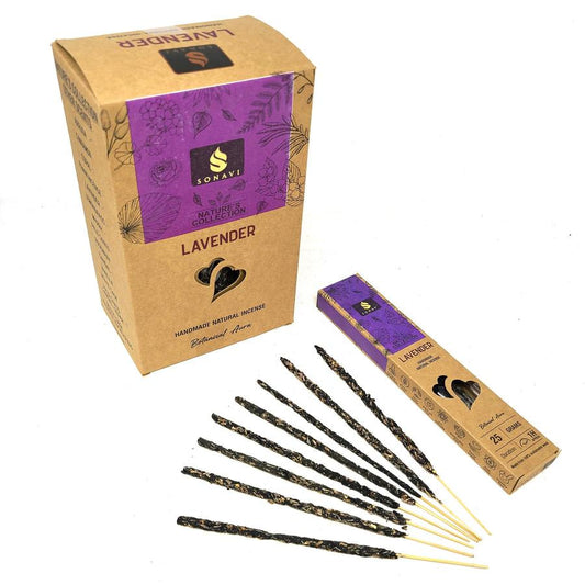 SONAVI - Nature's Collection: All Natural Lavender  Incense Sticks 25 grams