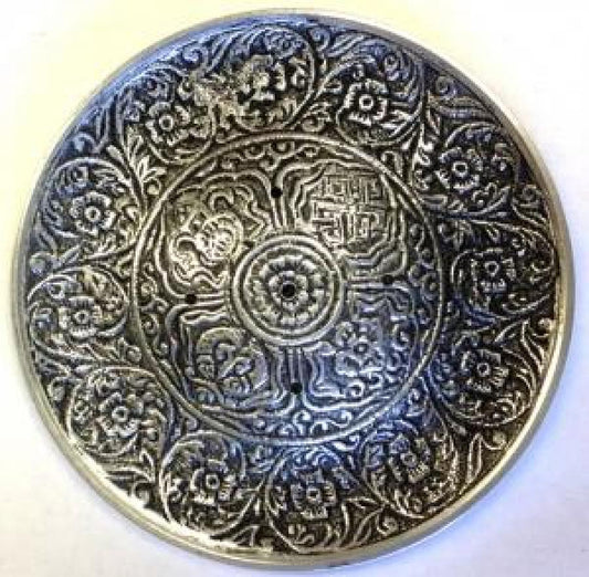 Metal Incense Stick Holder with Floral Pattern