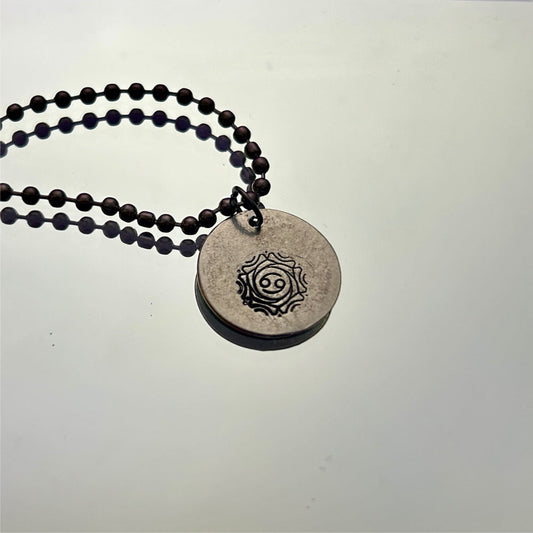 Zodiac Necklace: Large Symbol Cancer