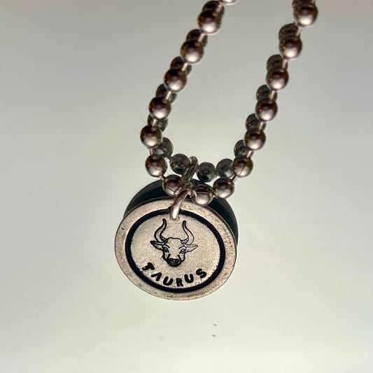 Zodiac Necklace: Chonky Pictoral Taurus