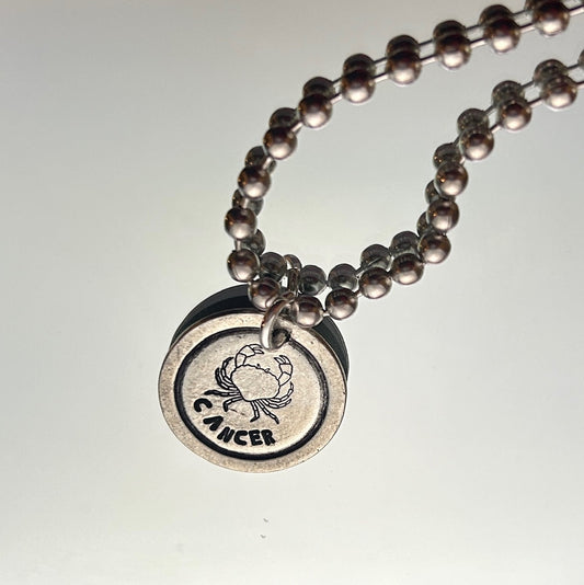 Zodiac Necklace: Chonky Pictoral Cancer