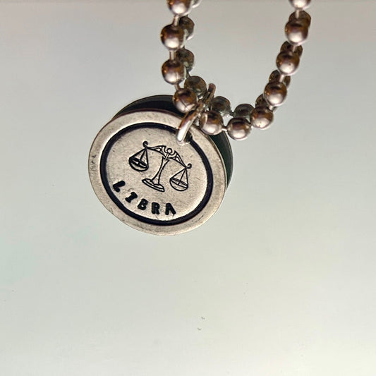 Zodiac Necklace: Chonky Pictoral  Libra