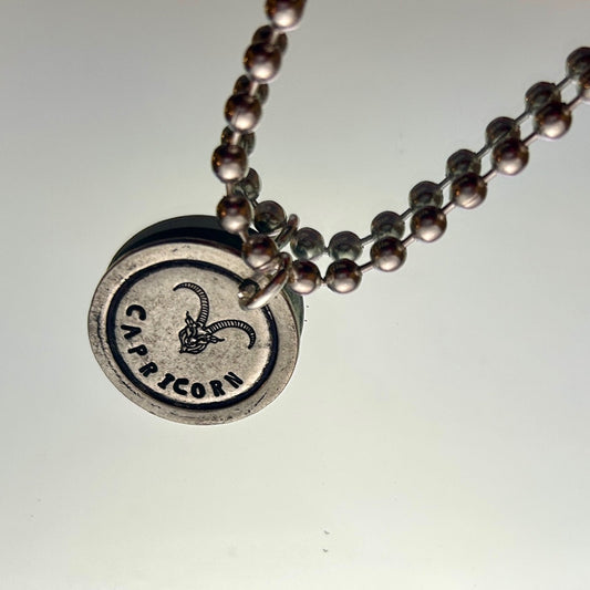 Zodiac Necklace: Chonky Pictoral  Capricorn